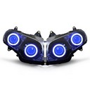 006 Headlight Fits Honda Gl1800 Goldwing 2001-2016 Led Angel Halos Eyes Hid Projector Lamp Blue